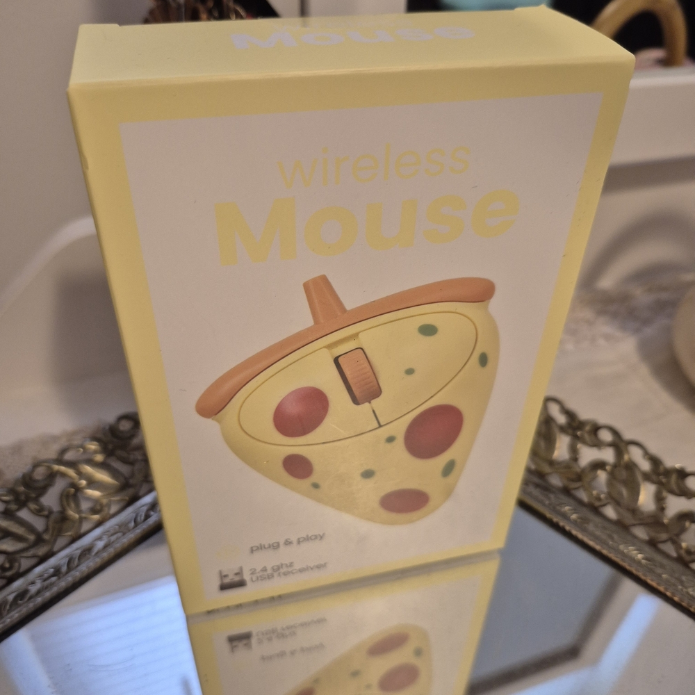 Fun Wireless Pizza Mouse Plug & Play